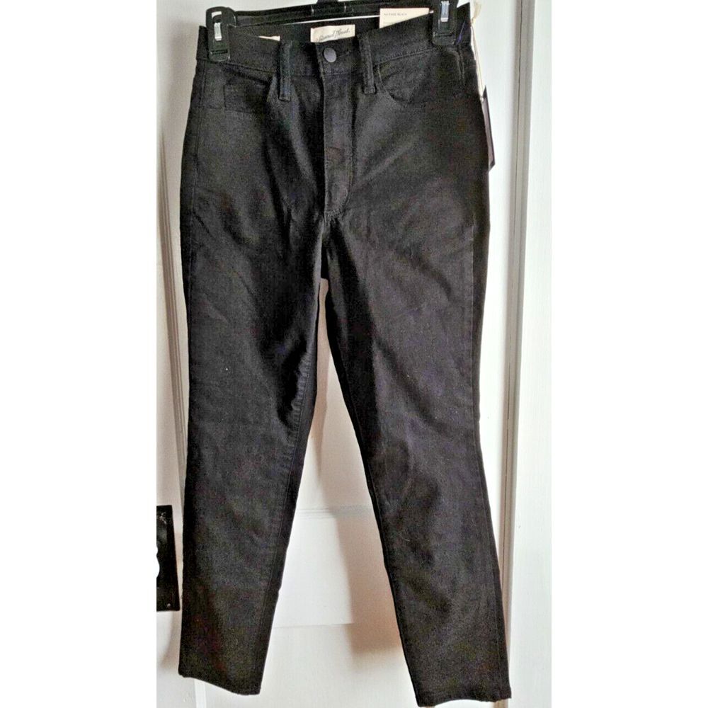 NWT Universal Thread HIGH RISE SKINNY stay black super stretch pants woman Sz 4S